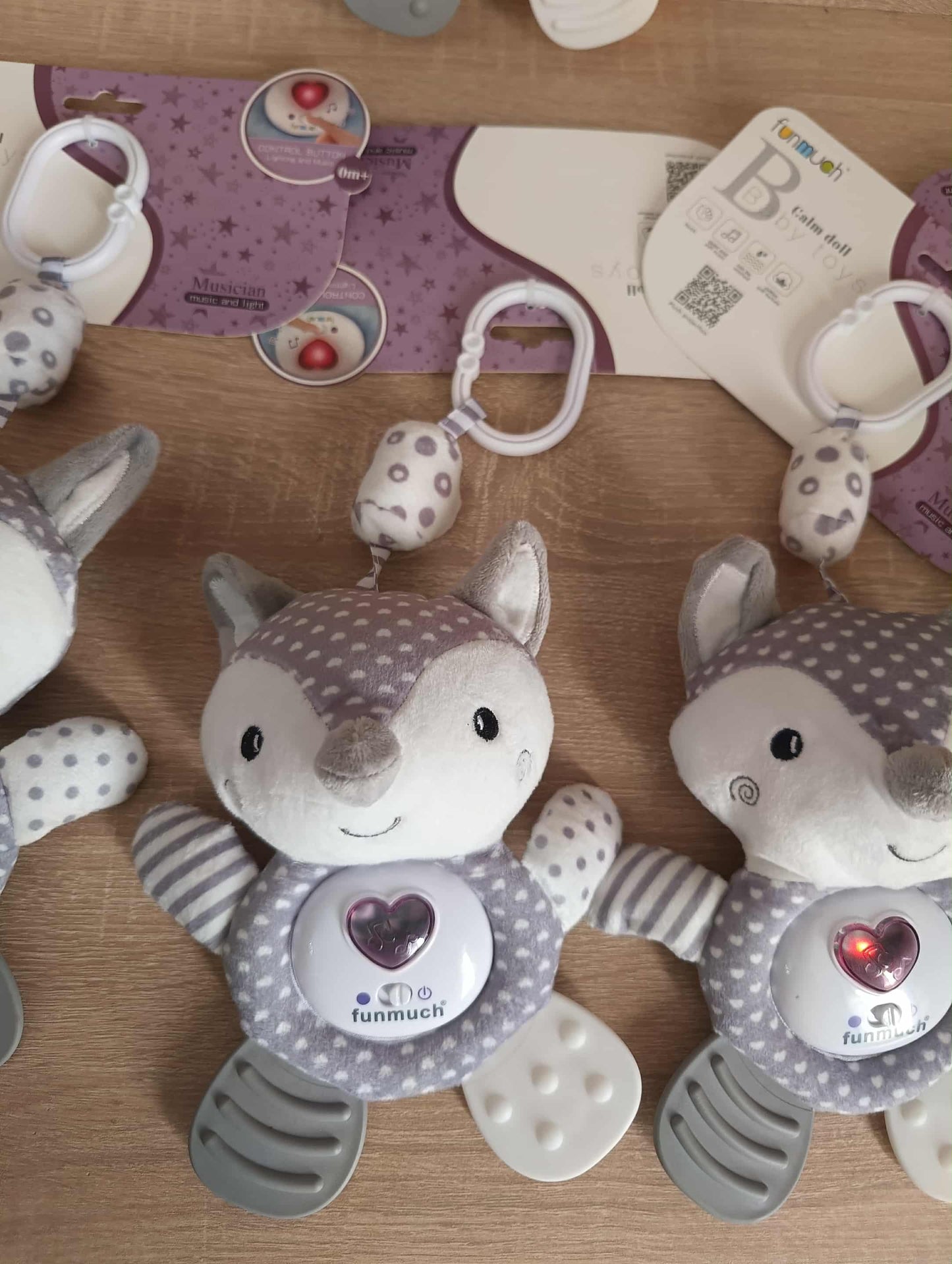 doudou avec veilleuse intégrée musicale et lumineuse