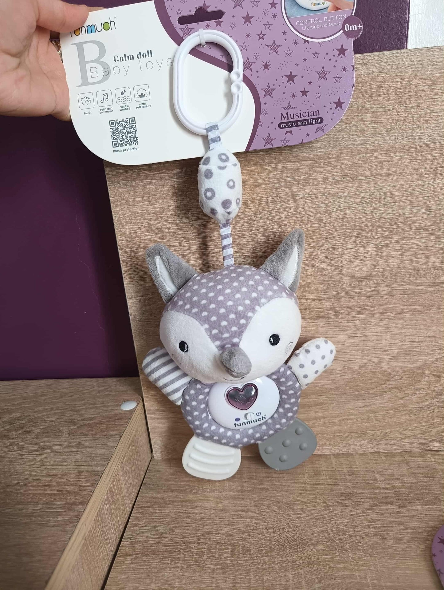 doudou avec veilleuse intégrée musicale et lumineuse