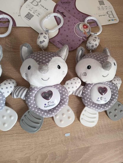 doudou avec veilleuse intégrée musicale et lumineuse