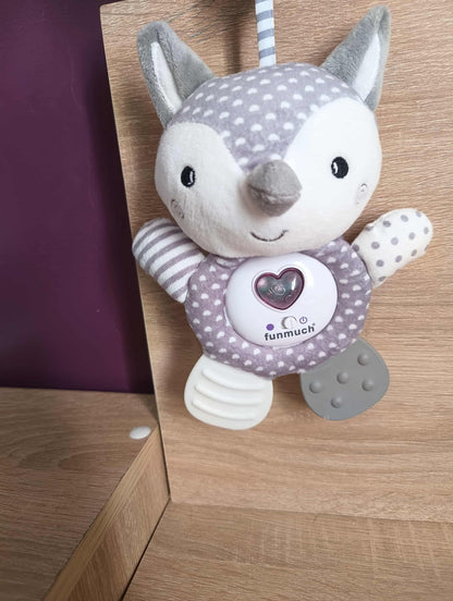 doudou avec veilleuse intégrée musicale et lumineuse